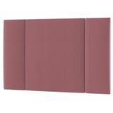 Cabeceira Estofada Cama Box Solteiro Com Led Moderna 90 Cm Veludo Rosê