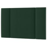 Cabeceira Estofada Cama Box Solteiro Com Led Moderna 90 Cm Veludo Verde