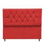 Cabeceira Cama Box Estofada Queen Size 160 Cm Suede Madri Vermelho