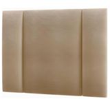 Cabeceira Estofada Cama Box Solteiro Com Led Splend 90 Cm Veludo Bege