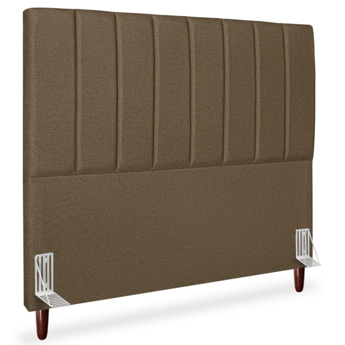 Cabeceira Queen 160cm Arlla Linho Marrom Rm