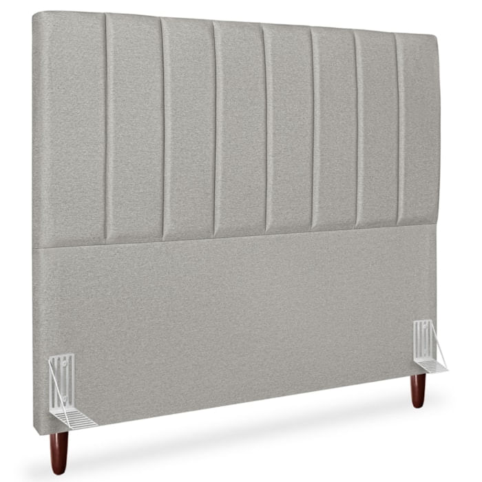 Cabeceira Casal 140cm Arlla Linho Cinza Rm