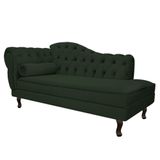 Divã Recamier Diana Lado Direito 120 Cm Linho Adj Decor Verde