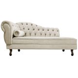 Divã Recamier Diana Lado Direito 120 Cm Linho Adj Decor Bege