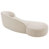 Divã Recamier Orgânico França 160cm Lado Esquerdo Linho Adj Decor Bege
