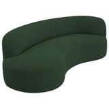 Divã Recamier Orgânico Tokyo 160cm Lado Esquerdo Linho Verde