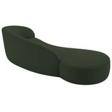 Divã Recamier Orgânico França 180cm Lado Esquerdo Linho Adj Decor Verde