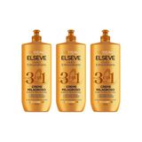 Creme De Tratamento Elseve 500ml 3em1 Oleo Extraordinar -3un