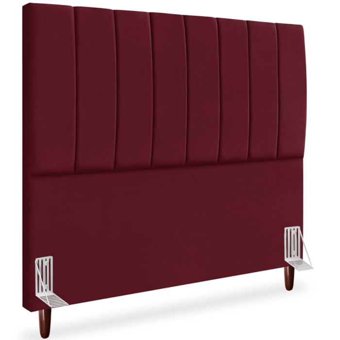 Cabeceira Queen 160cm Arlla Suede Vinho Rm