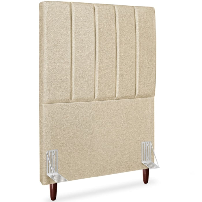 Cabeceira Solteiro 90cm Arlla Linho Bege Rm