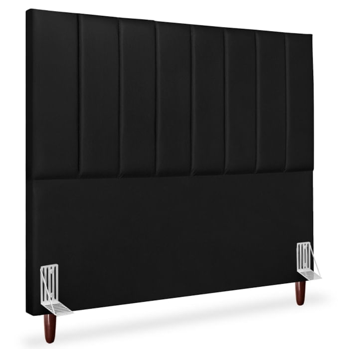 Cabeceira Queen 160cm Arlla Corano Preto Rm