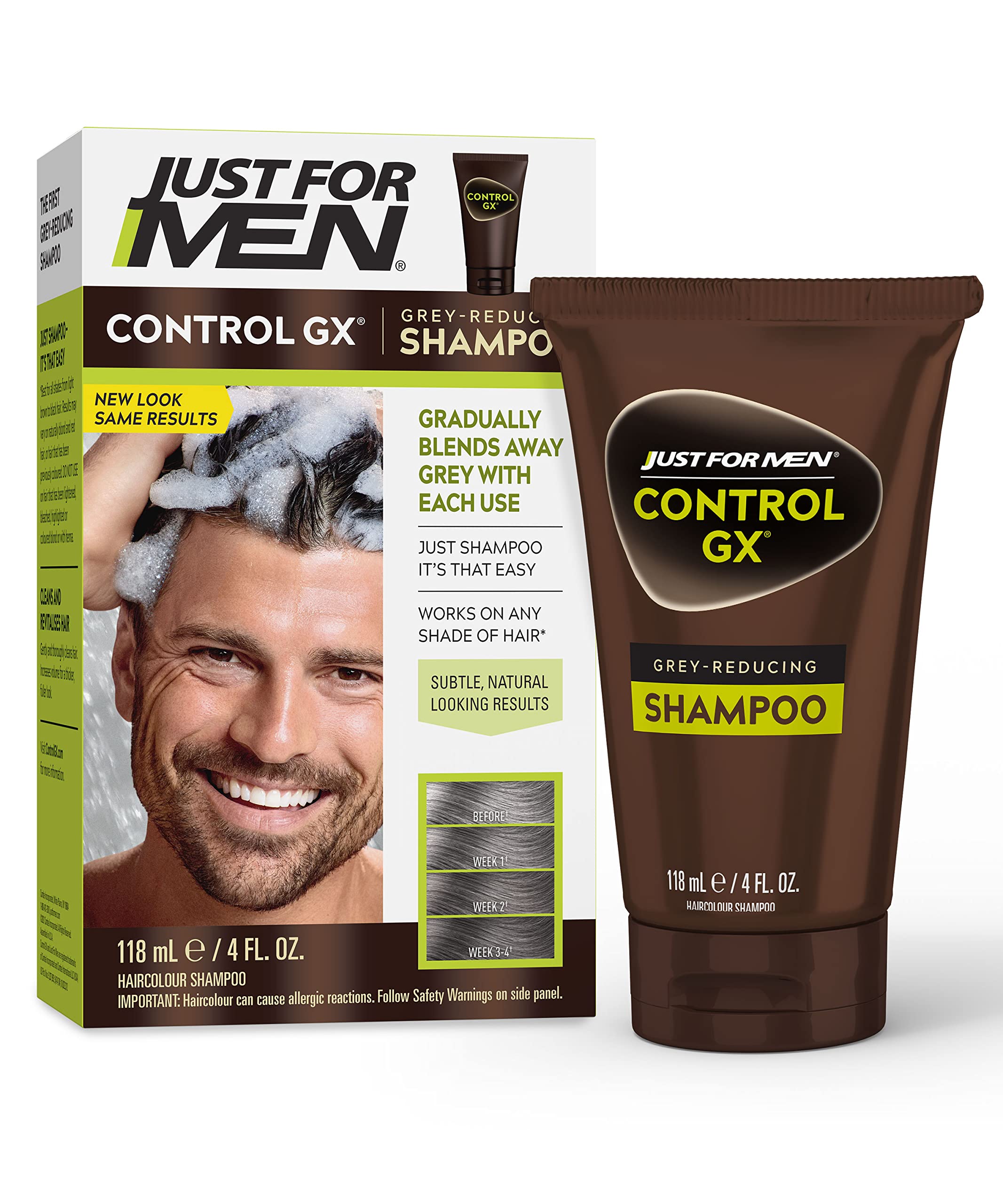 Shampoo Just For Men Control Gx Grey Reducing 120 Ml - Pacote Com 1