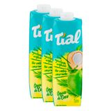 Kit 3 Água De Coco Tial Esterilizada 1 Litro