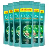 Kit Shampoo Clear Anticaspa Anticoceira Leve 400ml Pague 330ml 6 Unidades
