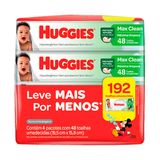 Toalha Umedecida Huggies Max Clean Leve 4 Pague 3 Com 4 Pacotes De 48 Unidades Cada