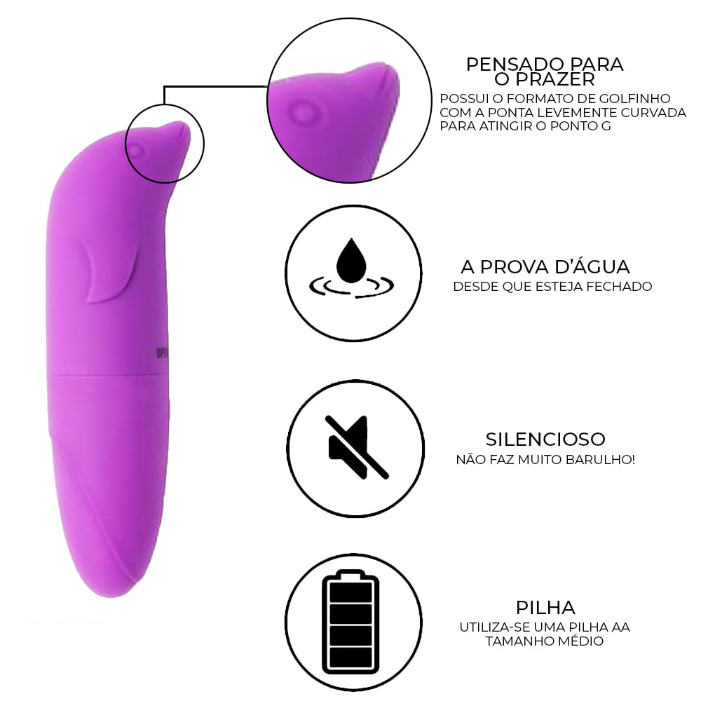 Kit Vibrador Feminino Golfinho Plug Anal Egg Gel 100 Dor - Carrefour