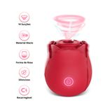 Sugador De Clitóris Recarregável Vibrador Feminino Rosa