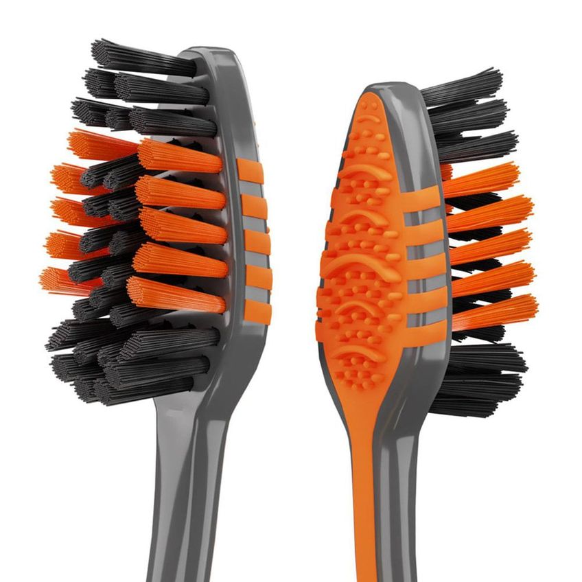 Escova Dental Colgate Zig Zag Carvão Média Cores Sortidas 4 Unidades - imagem 3