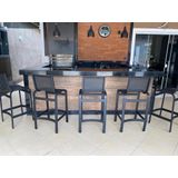 Banqueta Cadeira Alta Lótus Aluminio E Tela Sling Balcão Bar