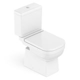 Kit Vaso Sanitário Com Caixa Acoplada E Assento Soft Close Elite Celite Branco Brilhante