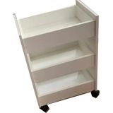 Carrinho Auxiliar P/manicure/estética C/3 Bandejas Salão