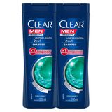 Shampoo Clear Men Limpeza Diária 2 Em 1 200ml | Kit Com Duas Unidades