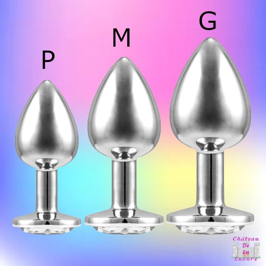 Plug Anal Em Ao E Pedras Coloridas Kit Com 3 Tamanhos P M G - Carrefour