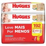 Lenço Umedecido Huggies Puro &amp; Natural Leve 4 E Pague 3 Unidades