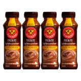 Kit 4 Cappuccino Pronto 3 Corações Chocolate 260ml