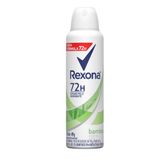 Desodorante Antitranspirante Aerosol Feminino Rexona Bamboo 72 Horas 150ml