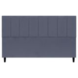 Cabeceira Decorativa Classic Para Cama King 195 Cm Suede Cinza Suede