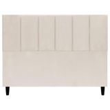 Cabeceira Decorativa Classic Para Cama Queen 160 Cm Suede Bege Suede