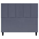 Cabeceira Decorativa Classic Para Cama De Casal 140 Cm Suede Cinza Suede