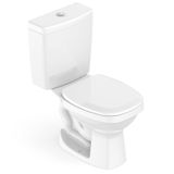 Vaso Sanitário com Caixa Acoplada e Assento Like Celite Branco Brilhante