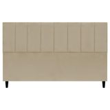 Cabeceira Decorativa Classic Para Cama King 195 Cm Suede Nude Suede