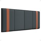 Cabeceira Suspensa Estofada Parise Cama Box Queen 1,60 Decoração Clássica Quarto Casal Proteção Parede Cinza Suede - Lojas Rpm