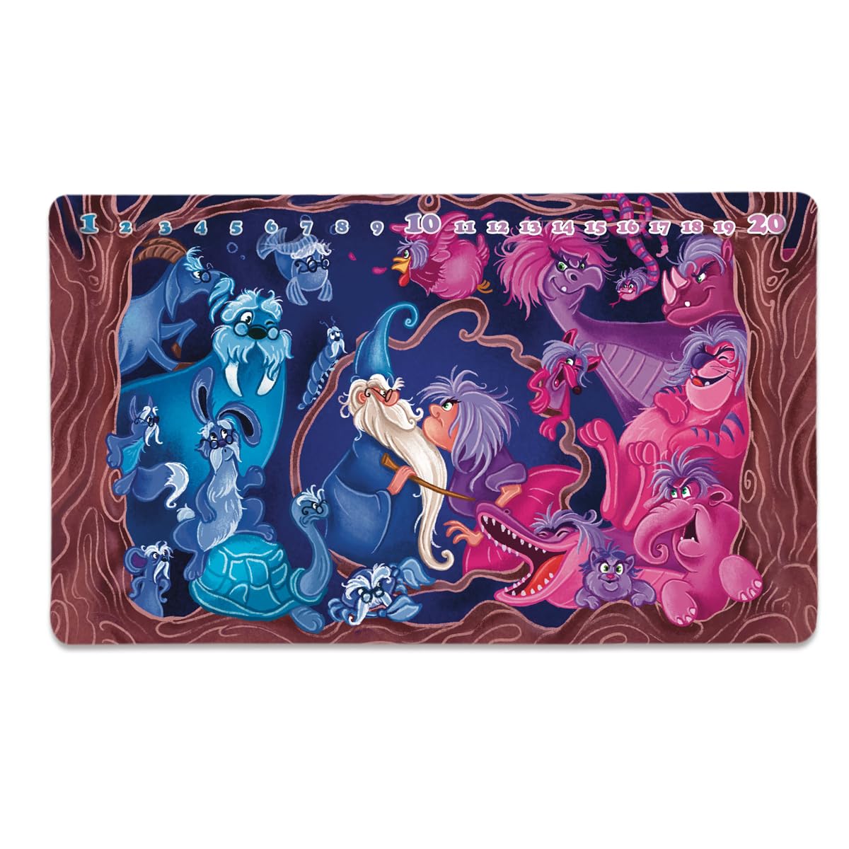 Impressão Playmat Lorcana Tcg Merlin & Madam Mim Com Bolsa