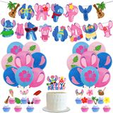 Decorações De Festa Oushiss Stitch Birthday Com Faixas E Baile