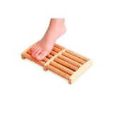 Massageador Manual Para Os Pés De Madeira Duplo Raiado 27cm