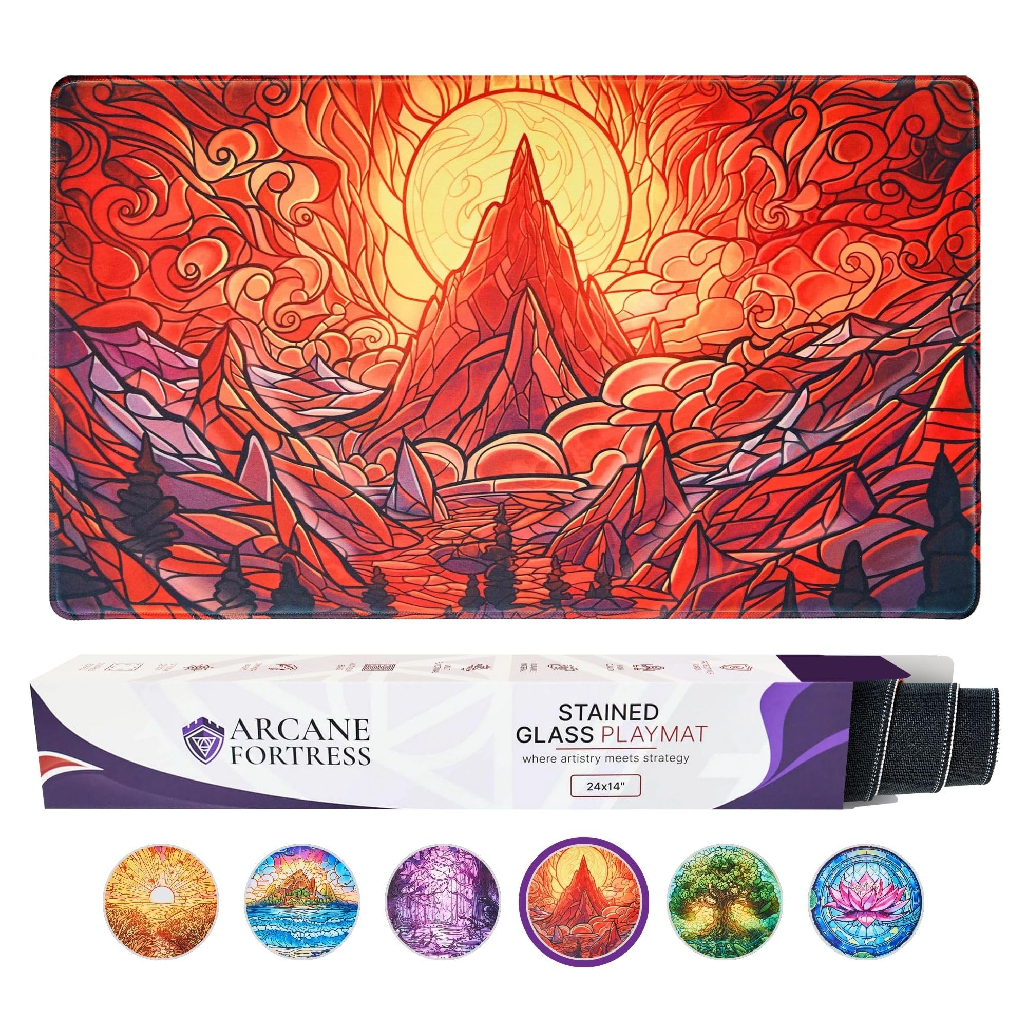 Mtg Playmat Arcane Fortress Red Bm Para Magic The Gathering