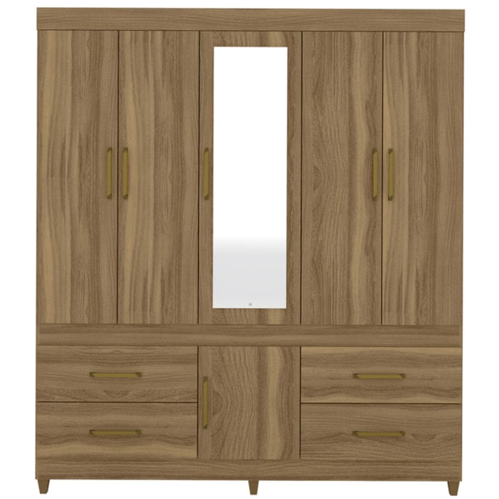 Guarda Roupa Casal 06 Portas Com Espelho 64720 Amendola Touch Demobile
