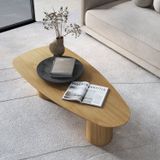 Mesa De Centro Gama Orgânica 135cm X 60cm X 35cm Natural/tawary