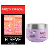 Kit Shampoo + Condicionador Elseve Longo Dos Sonhos 375ml+170ml E Creme De Tratamento Preenchedor L&#39;oréal Paris Elseve Hidra Hialurônico 300g