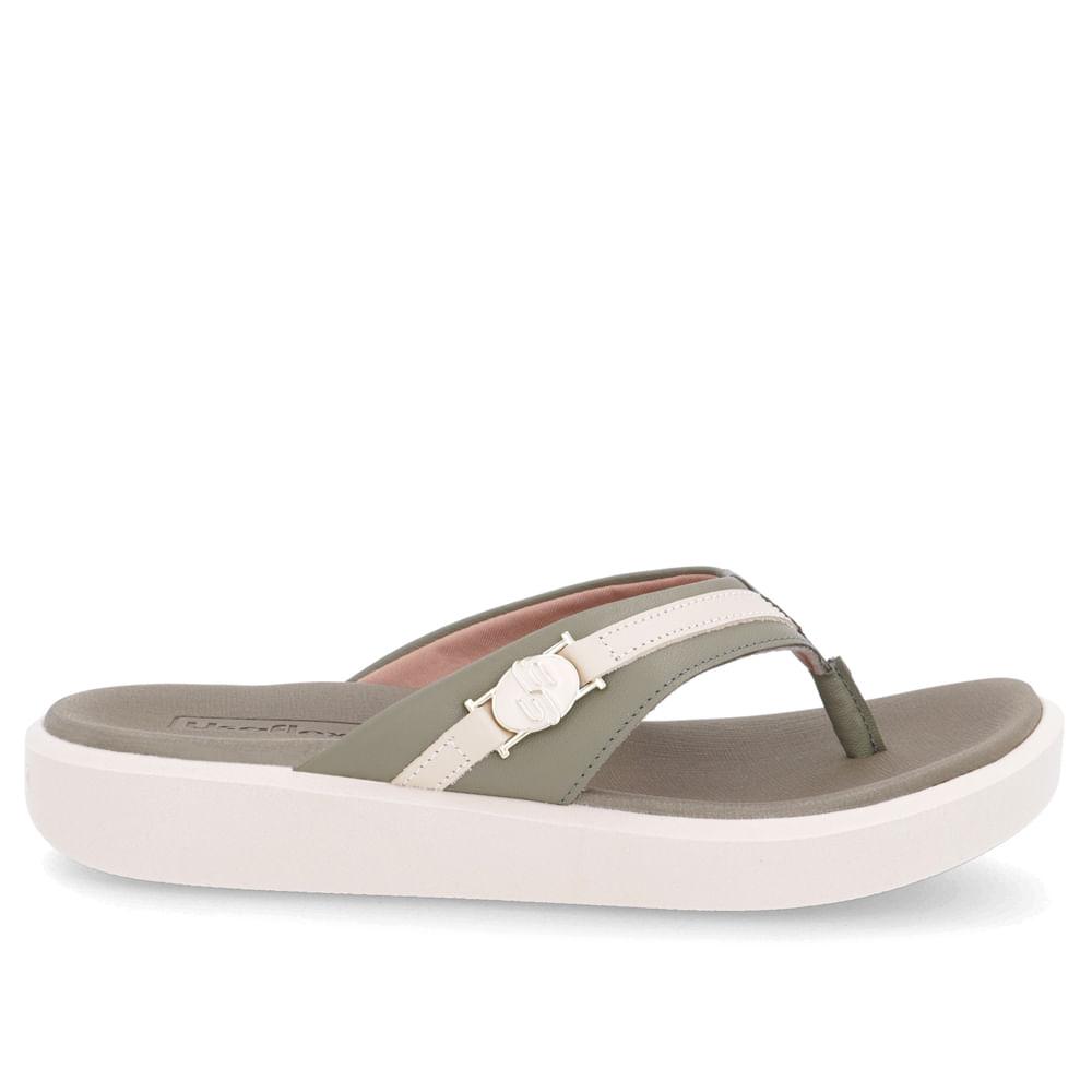 Chinelo Usaflex Em Couro Ref Al0102 Verde 036