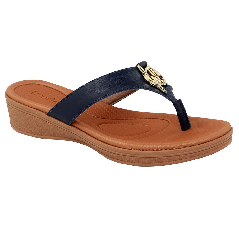 Tamanco Usaflex Plataforma Ref Af0406 Azul 035