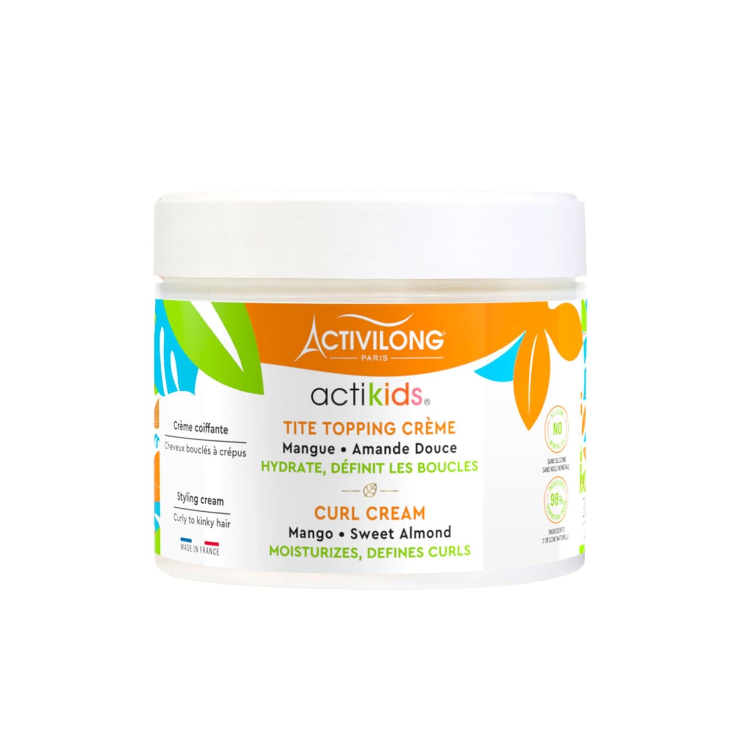 Creme Curl Activilong Actikids Topping 300 Ml Com Óleo De Amêndoa