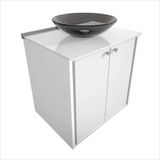 Gabinete Versalhes 62,5 Cm X 67,0cm X 40,0cm Branco/fumê