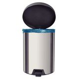 Lixeira com Pedal Tramontina New em Aço Inox com Acabamento Polido 12L