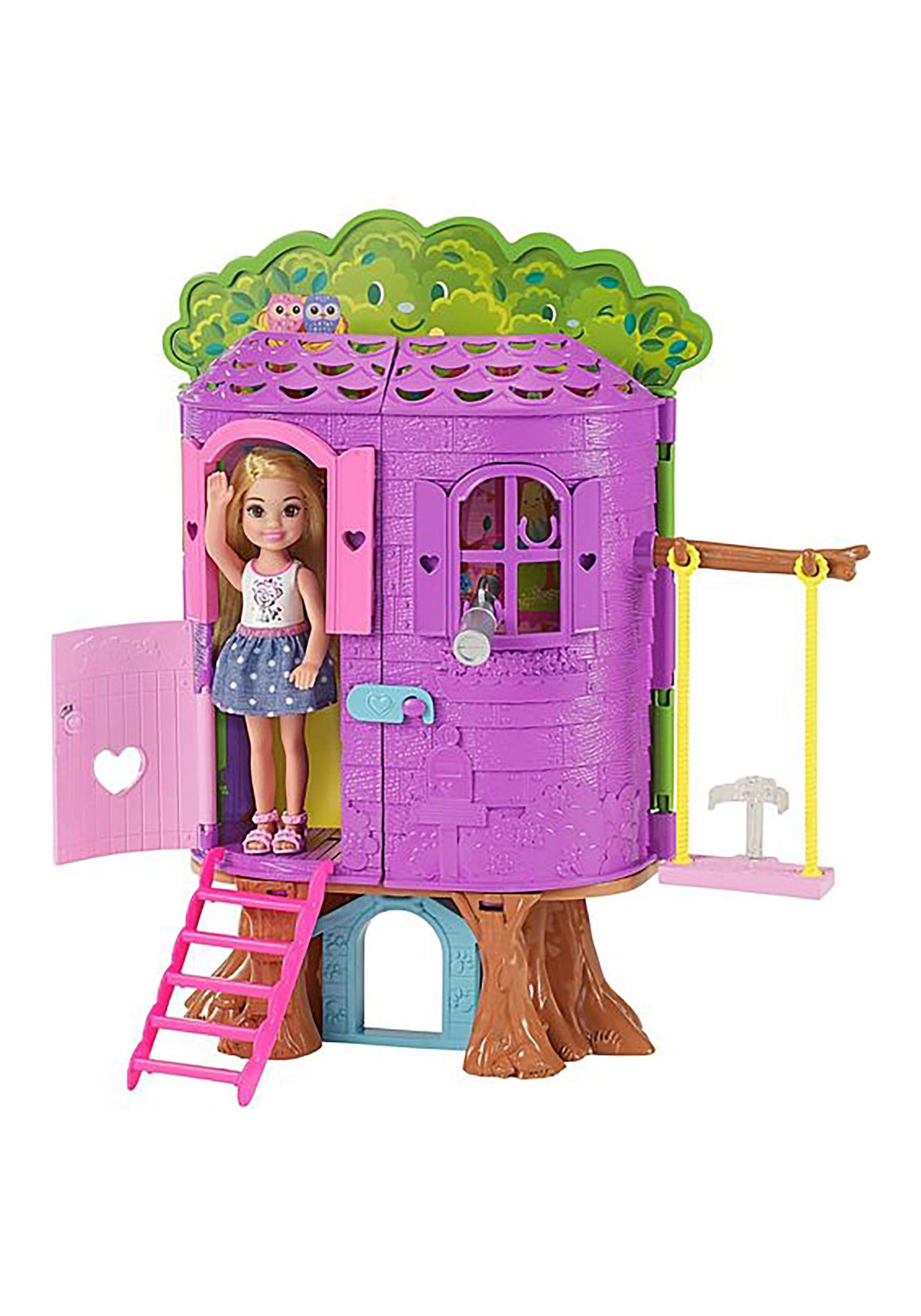Dollhouse Play Barbie Chelsea Treehouse Com 5 Zonas De Diversão