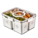 Pote Organizador Hermético Multiuso Geladeira C 4 Divisórias